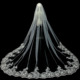 新娘结婚主婚纱头纱超仙森系长款 大拖尾头纱蕾丝亮片花边拍照头纱