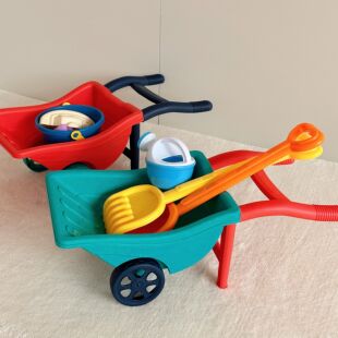 小推车儿童沙滩玩具挖沙子铲套装桶宝宝工程翻斗车沙漏推车玩沙车