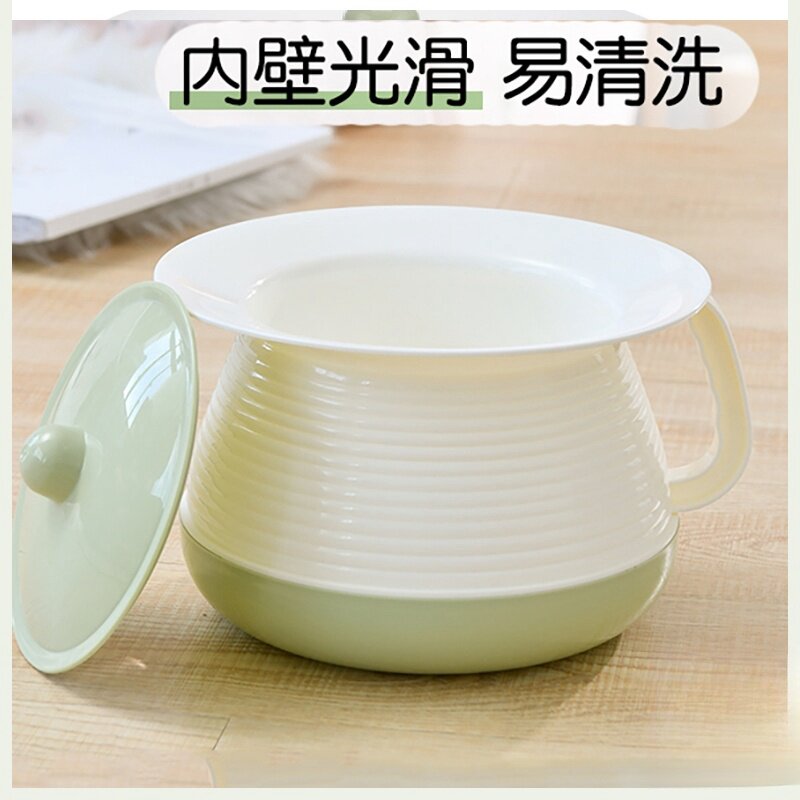 成人尿盆夜壶塑料加厚老人痰盂儿童便盆尿壶家用男女带盖子把手卧