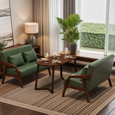 奶茶店商用桌椅咖啡厅网红餐厅休闲甜品店服装店卡座烘焙沙发椅子