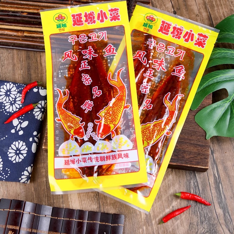 延城辣明太鱼 拌明太鱼 延吉辣鱼东 北延边特产 韩国风味10袋包邮