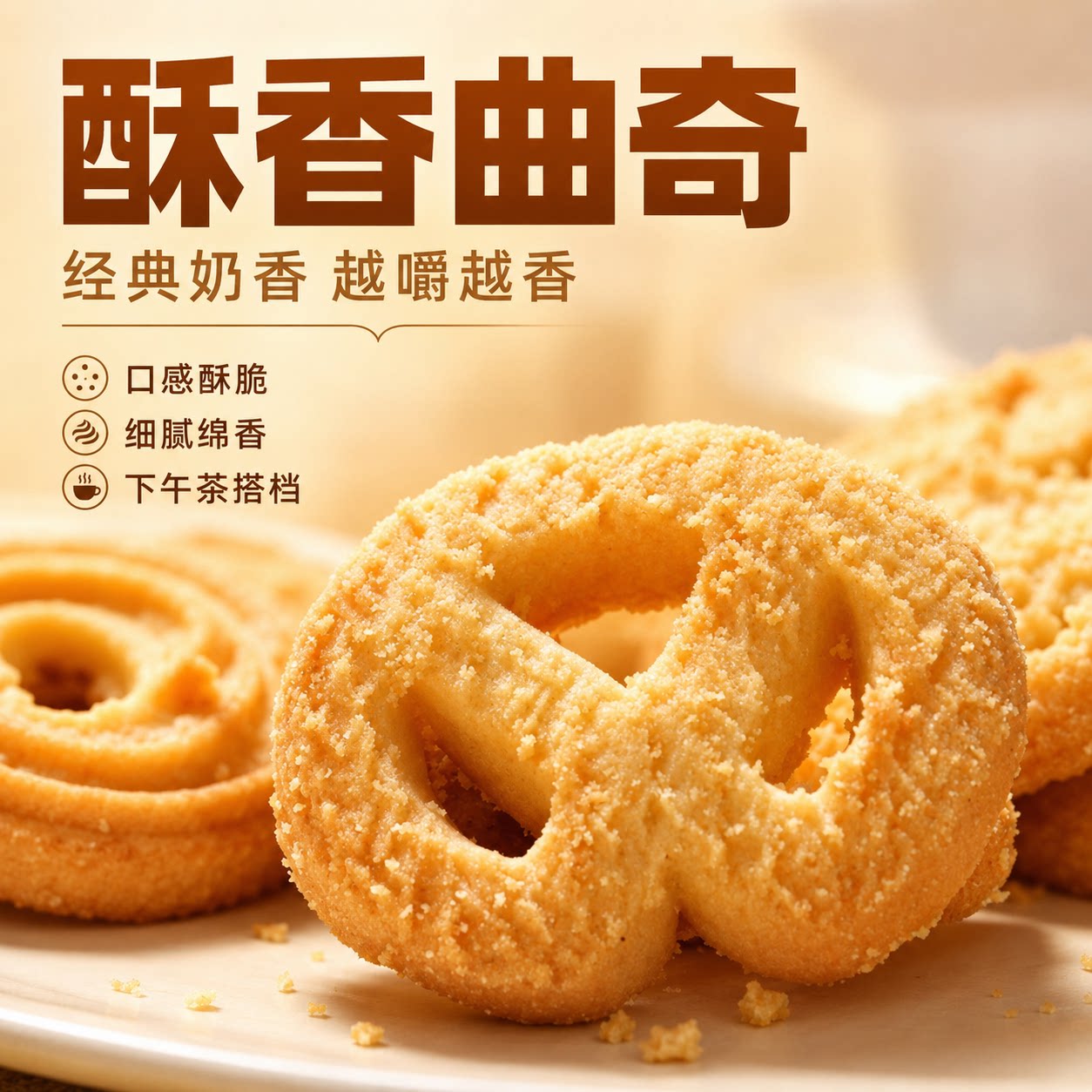 908g进口黄油奶油曲奇饼干丹麦风味小吃零食品糕点心铁罐送礼盒装