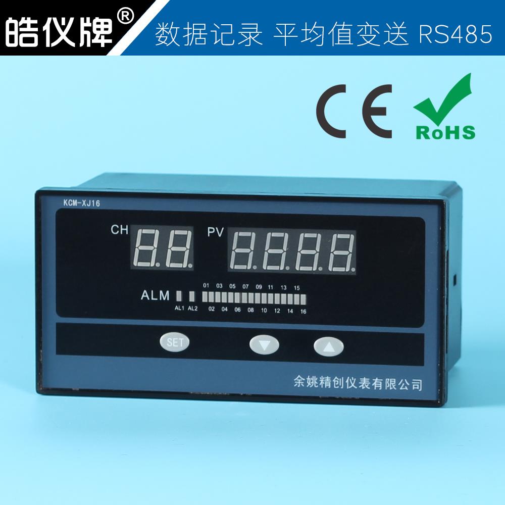 无纸记录仪多路温度巡检仪16路PT100温度RS485通讯模拟量变送输出