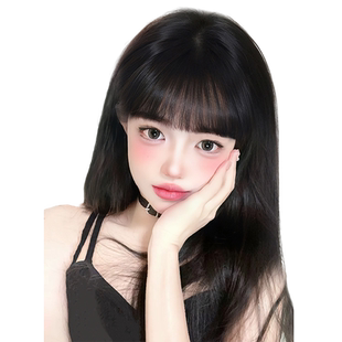 漫画刘海假发女自然前额全真人发可爱甜酷无痕假刘海发际线假发片