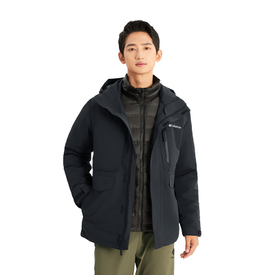 哥伦比亚防水防风男三合一冲锋衣