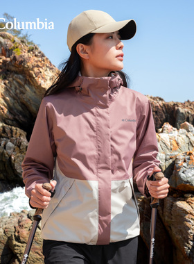 2025春夏新品哥伦比亚户外女子防水晒徒步冲锋衣徒步外套XR5178