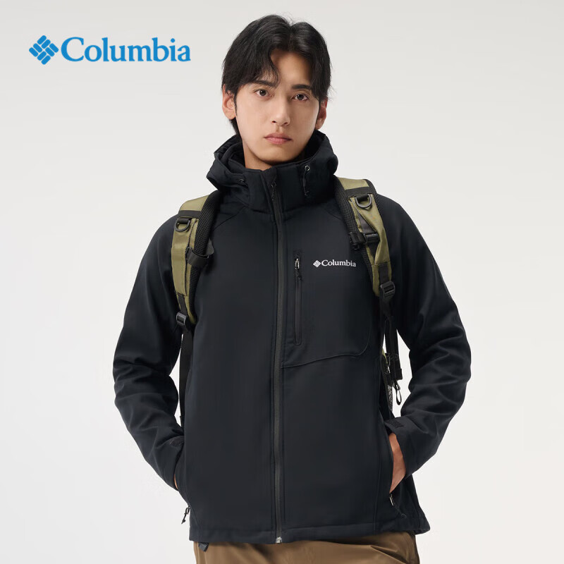 哥伦比亚放风保暖加绒软壳衣
