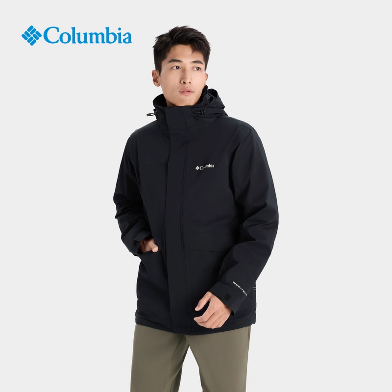 哥伦比亚男防水冲锋衣700蓬