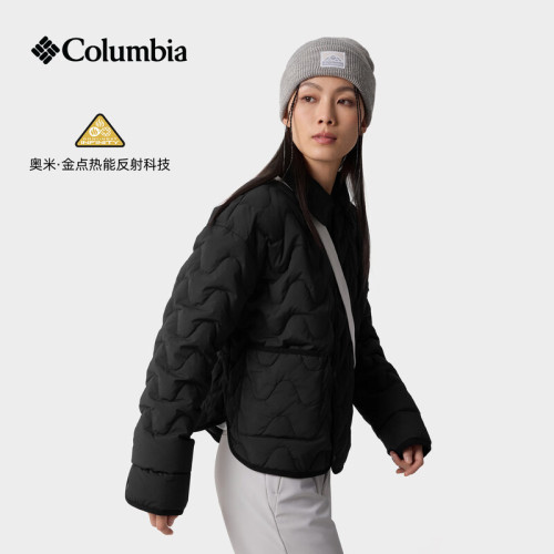哥伦比亚女金点保暖鹅绒羽绒服