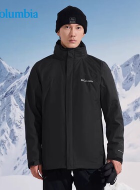 2024秋冬新品哥伦比亚户外冲锋衣男保暖抓绒内胆三合一外套WE4714