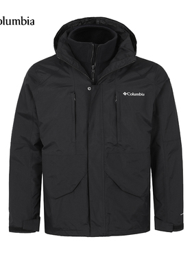 Columbia哥伦比亚2024秋冬三合一冲锋衣男热能保暖抓绒内胆XE4715