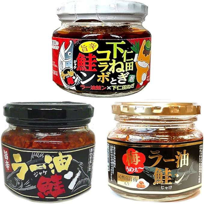 日本直邮  和歌山原产辣油鲑鱼酱葱花辣油鲑鱼酱梅子辣油鲑鱼酱
