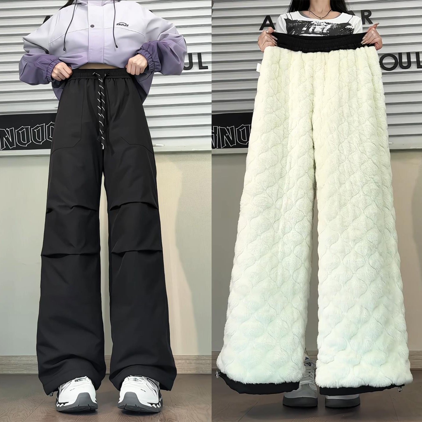 冲锋棉裤男款冬季新款特厚加绒东北零下40度防寒防风防水滑雪裤子