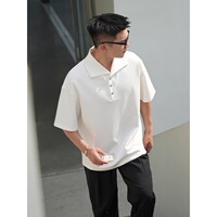 夏季短袖polo衫男士2025新款翼形古巴領(lǐng)設(shè)計(jì)款親膚透氣痞帥T恤衫