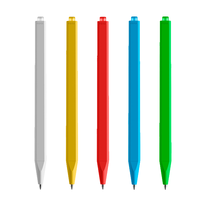 瑞士进口按动蓝黑色中性笔