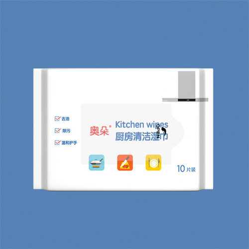 厨房湿巾带盖去油污湿纸巾油烟机清洁湿纸巾加大加厚