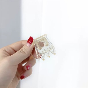 头饰鲨鱼夹气质百搭居家日用 简约透明发夹抓夹女夏季 2个