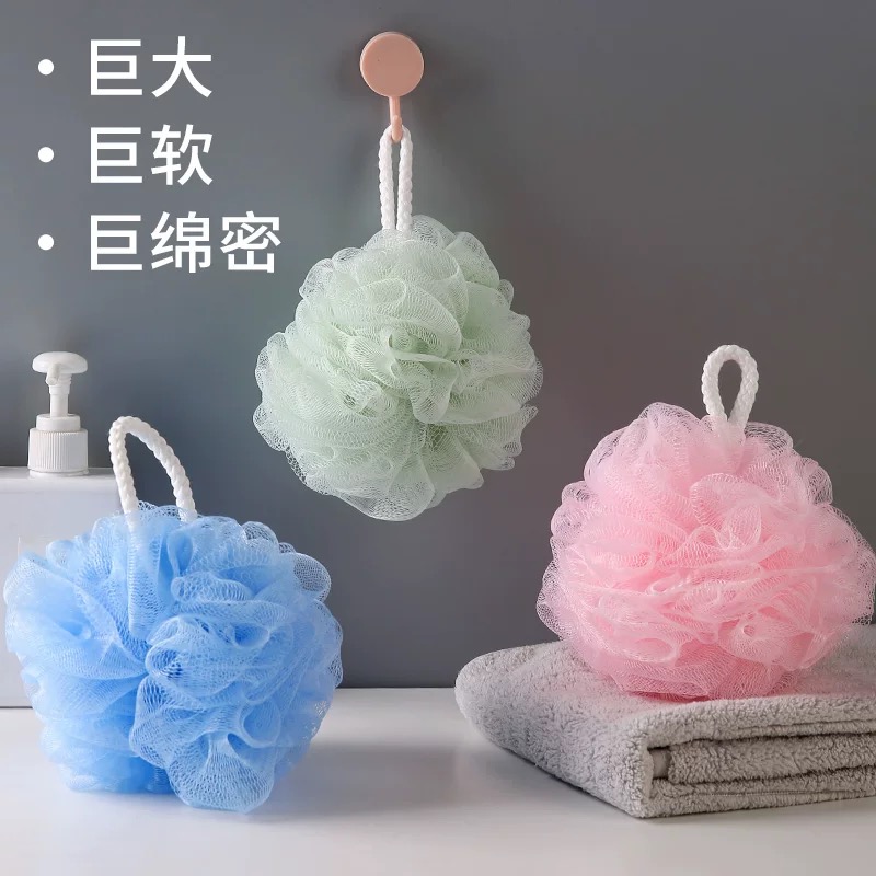【1个】沐浴球花柔软洗浴起泡搓背高档不散洗澡搓澡球澡花