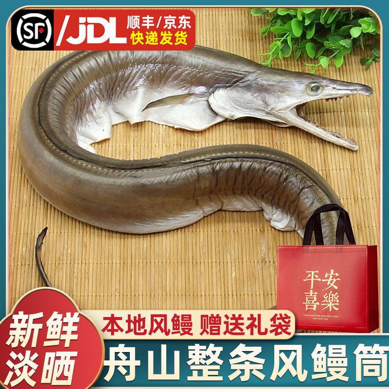 舟山风鳗筒淡晒新货自然风干海鳗鱼干整条鳗鱼筒鳗鲞海鲜干货特产