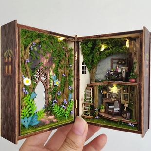 新款DIY小屋密林奇境手工迷你拼装小房子微缩模型摆件女生日礼物