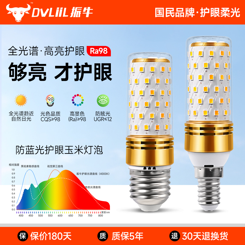 全光谱led护眼玉米灯高显色尖泡