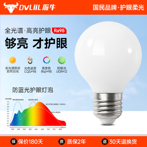 护眼灯泡阅读专用不伤眼无蓝光