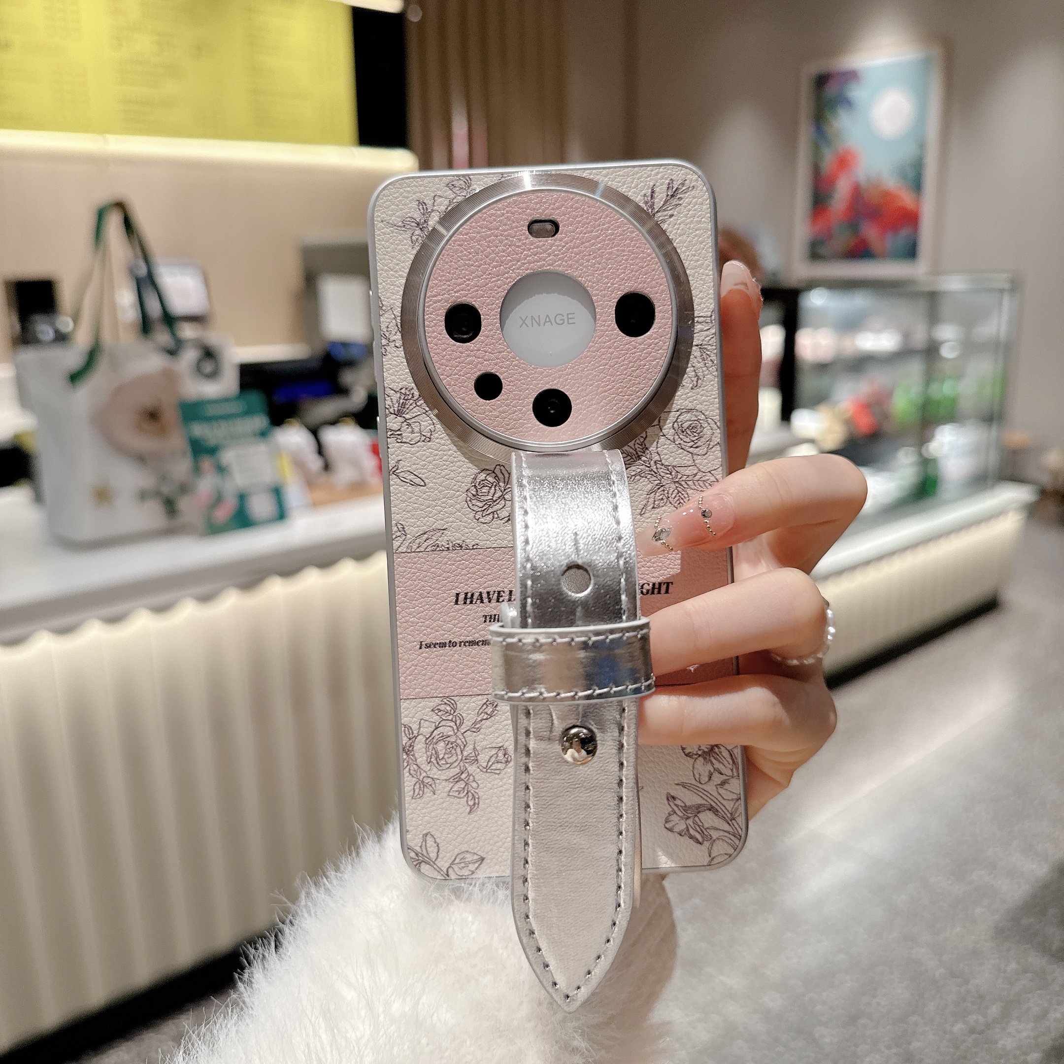 适用华为高级感皮质手腕带
