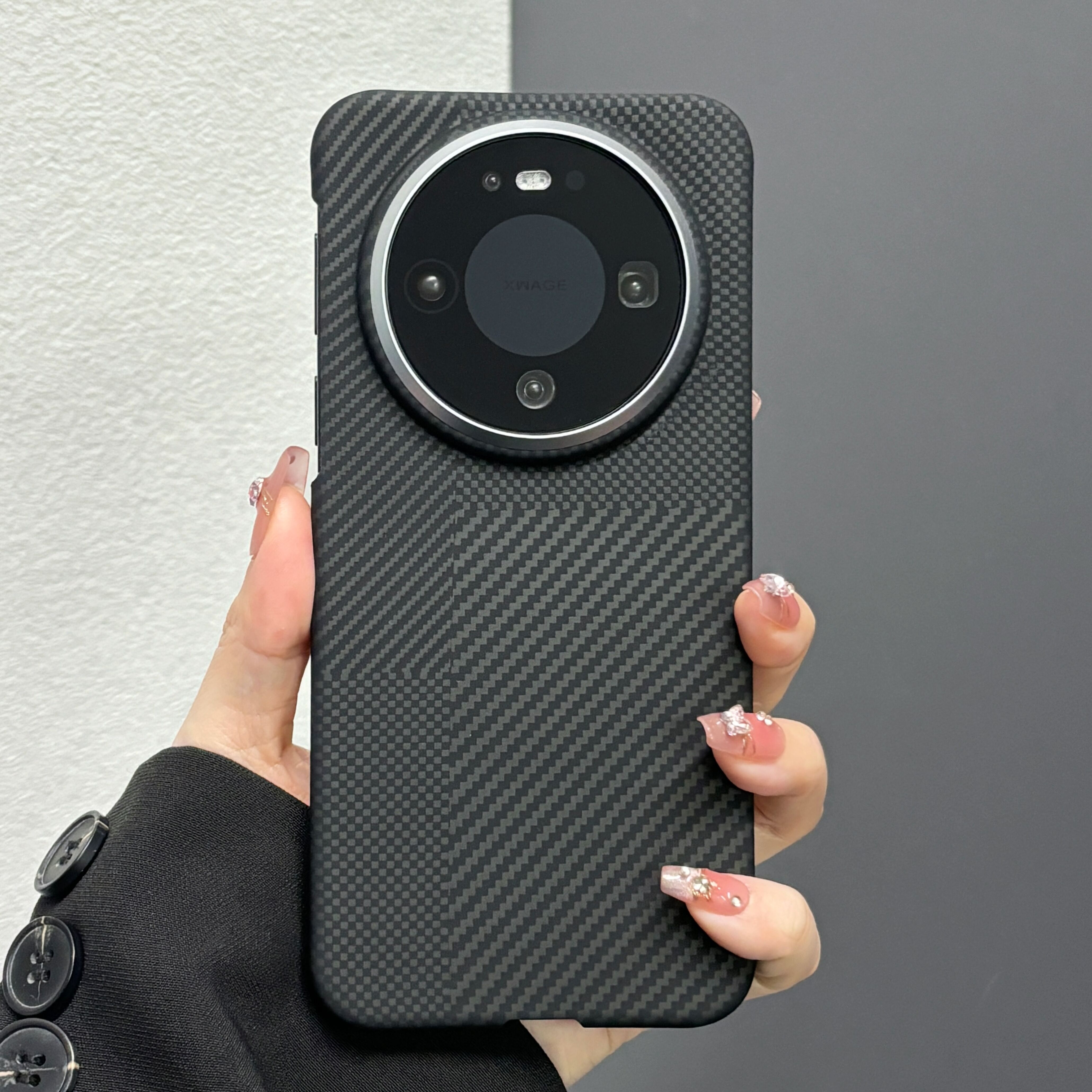 碳纤维纹磁吸轻薄硬壳手机壳