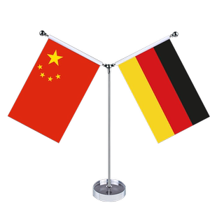 外国德国装饰旗摆件定制高档办公室桌旗会议室中德国交换旗礼品旗杆座旗架签约旗定制世界各国小国旗彩旗定做