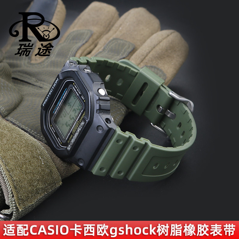 适配CASIO卡西欧gshock ga2100腕带GW6900GD120DW5600Z橡胶表带16