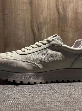 帕达索男鞋秋真皮小白鞋韩版运动休闲鞋舒适透气软底阿甘鞋250333