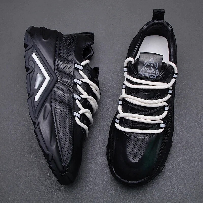 帕达索男鞋2025秋冬新款老爹鞋潮百搭运动休闲鞋透气小白鞋211037