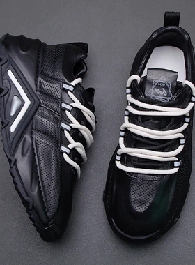 帕达索男鞋2025秋冬新款老爹鞋潮百搭运动休闲鞋透气小白鞋211037