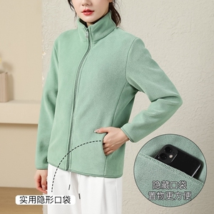 冬季校服内搭神器高中生摇粒绒内胆立领初中加绒女抓绒衣内穿冲锋