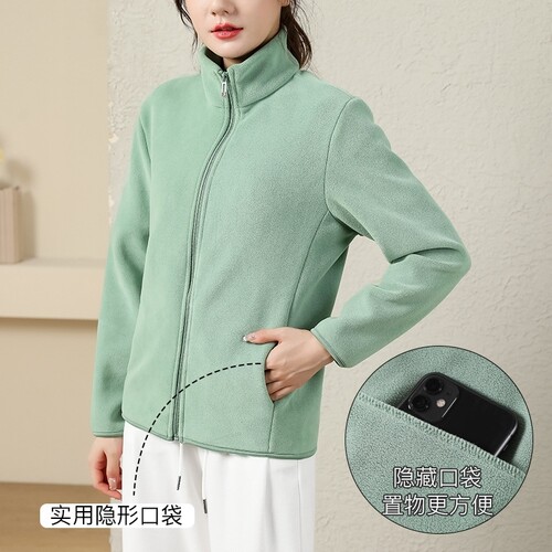 冬季校服内搭神器高中生摇粒绒内胆立领初中加绒女抓绒衣内穿冲锋