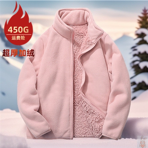 超厚校服内胆冲锋衣内搭抓绒衣暖