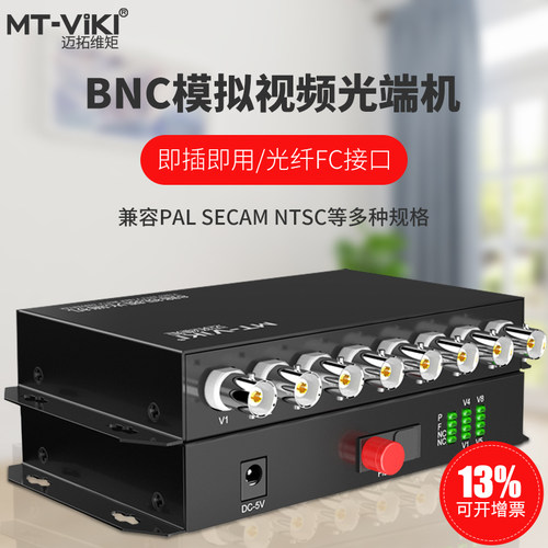 迈拓维矩8路视频光端机16路FC口