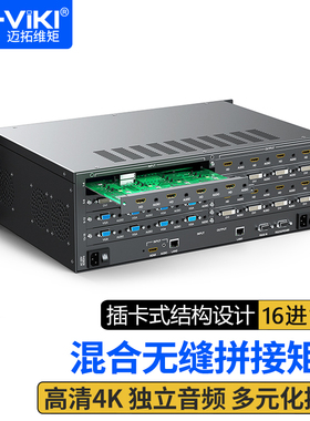 迈拓维矩MT-HC1616(EWF) 高清混合矩阵16进16出无缝带拼接插卡式定制接口音视频会议监控图像拼接屏处理器4K