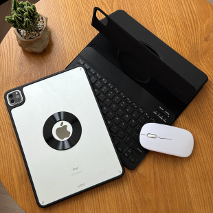 720磁吸适用苹果ipadair7蓝牙键盘保护套10.2平板11代无笔槽pro12.9亚克力防弯壳13透明5全包边m4鼠标套装