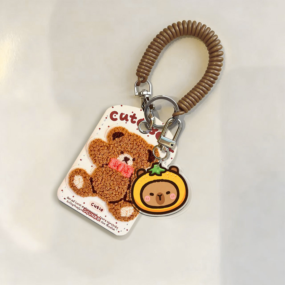 平面图粉蝴蝶结毛绒棕熊感应卡套学生滑盖卡套饭卡地铁电瓶车小区卡包学生卡公交卡身份证,文具电教/文化用品/商务用品,卡套/证件套,淘宝优惠券,粉丝福利购,淘宝优惠卷