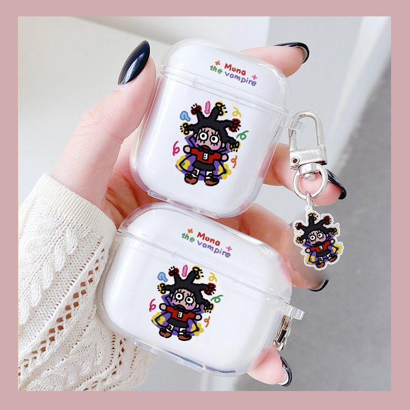 魔女蒙娜适用小米3pro降噪耳机保护套透明红米Buds5/4/3蓝牙保护壳buds4pro软air2SE降噪3耳机壳Dots3