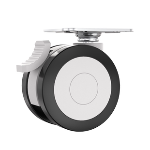 医疗双排脚轮3寸4寸5寸美式美容机静音万向轮平板丝杆家具设备轮