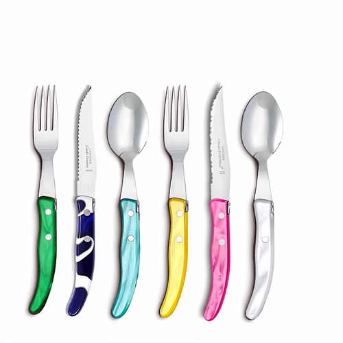 法国狼头 不锈钢 薇姿格 牛排刀 牛排叉 汤勺