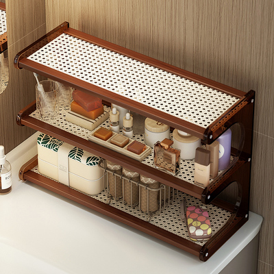 卫生间置物架多层浴室洗漱台牙刷收纳架多功能小型化妆品摆放架子