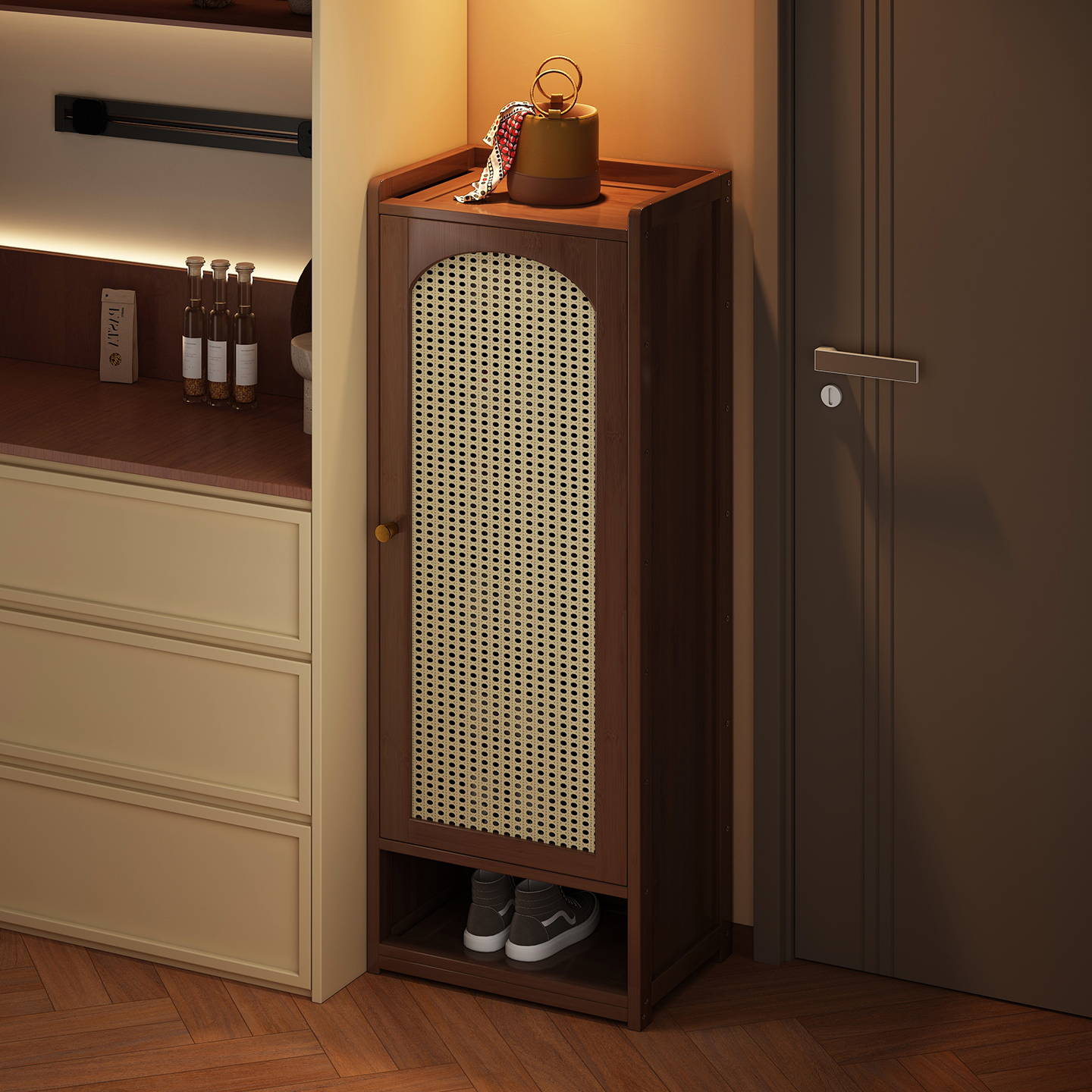 入户鞋柜小窄门口家用走廊楼道外收纳神器省空间玄关防尘置物鞋架