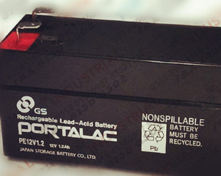 日本原装进口GS PORTALAC蓄电池PE12V1.2 12V1.2AH精密仪器用电瓶