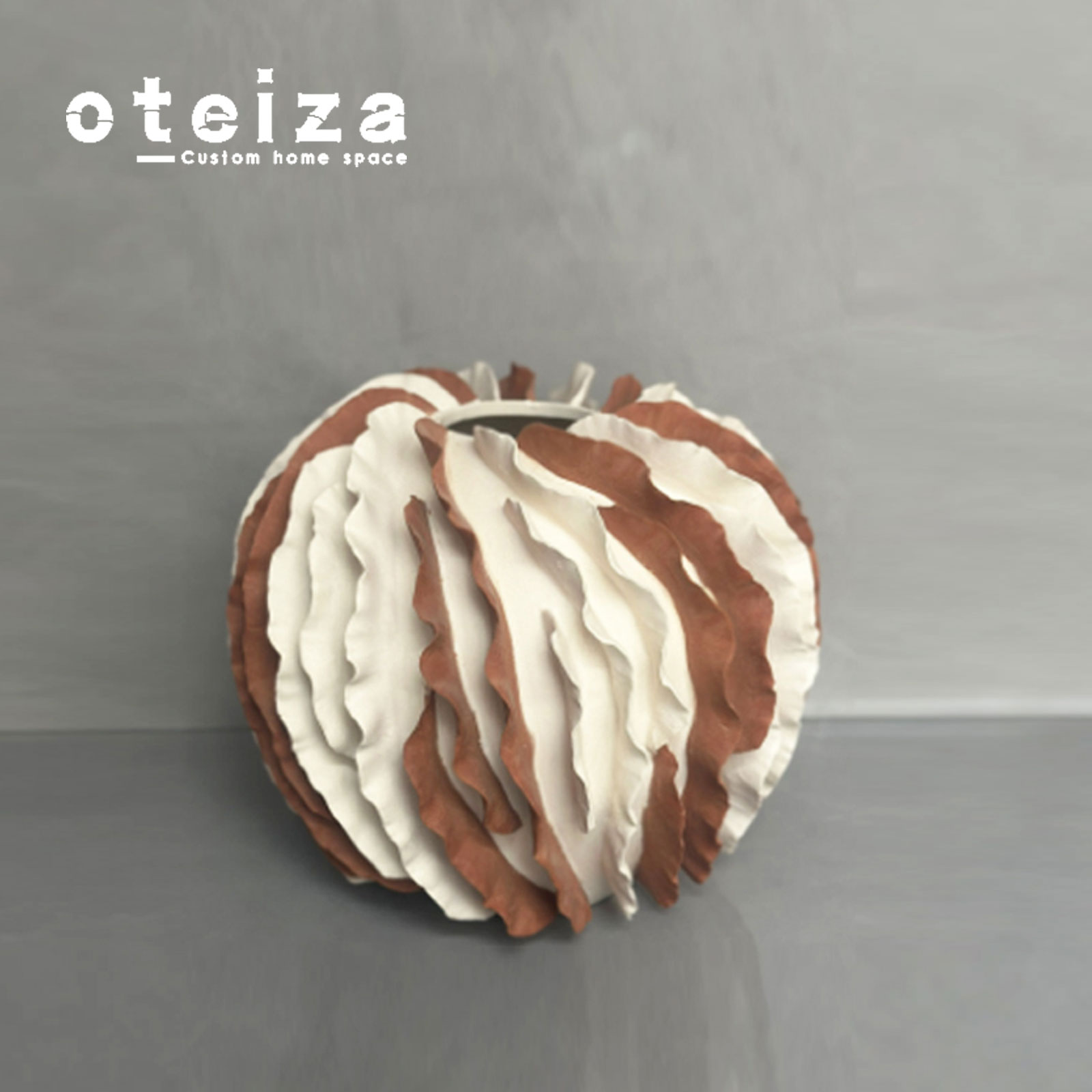 Oteiza现代简约手作陶瓷花器插花摆件餐厅民宿酒店大堂玄关书房