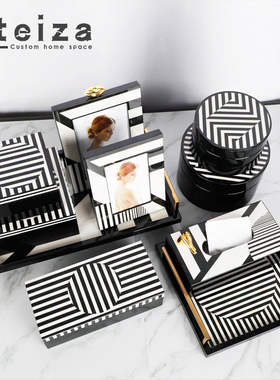 黑白首饰盒OTEIZA珠宝现代简约
