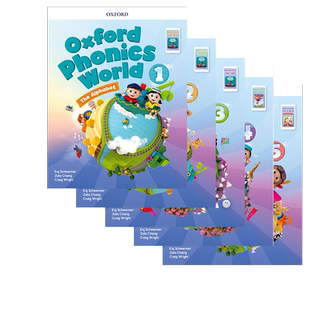 新版牛津少儿英语自然拼读世界Oxford Phonics World 1/2/3/4/5级别 学生书+练习册+APP激活码oxfordphonicsworld原版进口教材