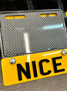 自定义定制摩托车号牌框架装饰牌电摩尾牌个性改装牌照支架副牌